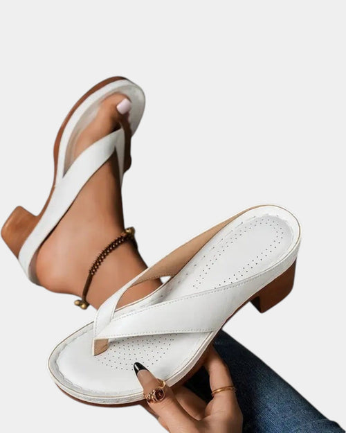 Aliénor | Sandalias Confortables de Tacón Ancho