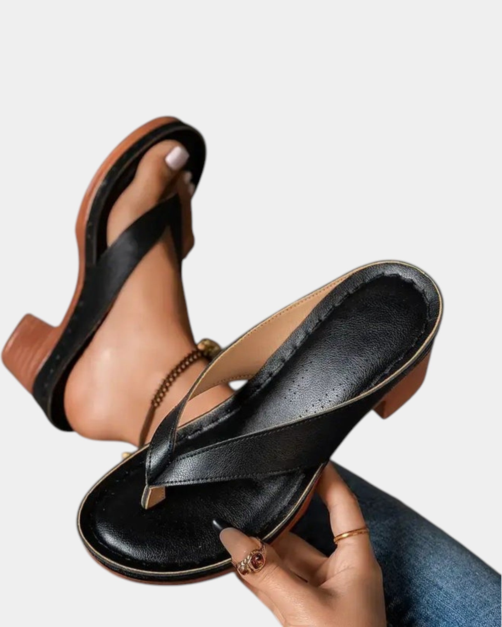 Aliénor | Sandalias Confortables de Tacón Ancho