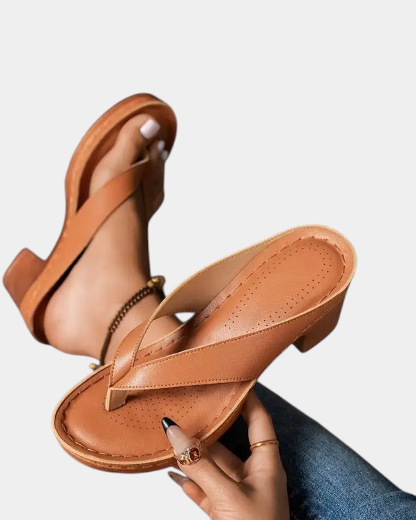 Aliénor | Sandalias Confortables de Tacón Ancho