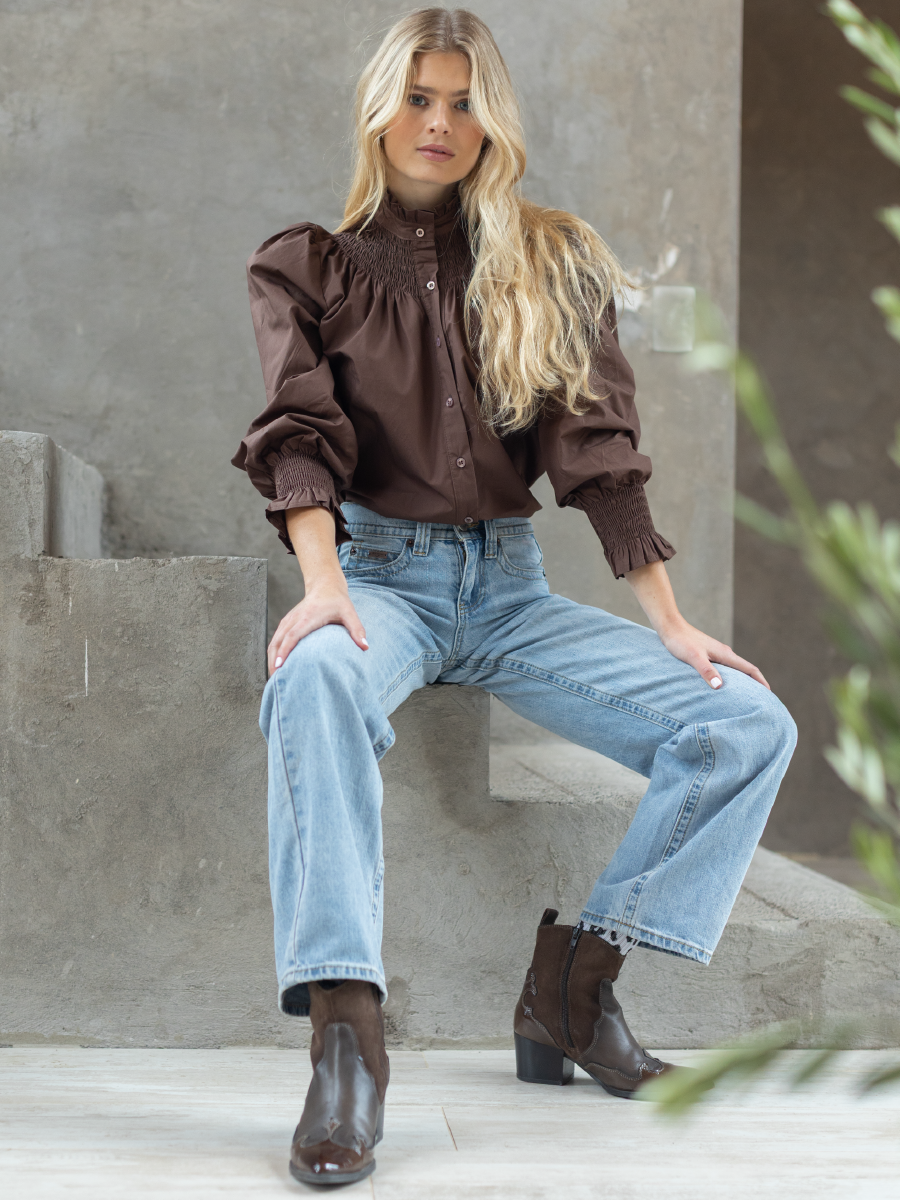 BLUSA HORTENSIA CAFE