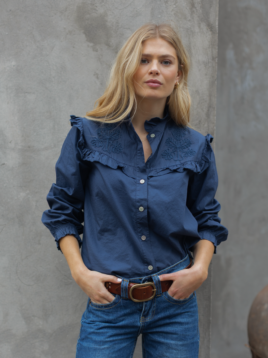 BLUSA LIS AZUL